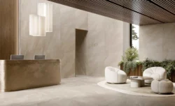 FONDOVALLE Slaten Stone Beige 3D 120x120 płytka beżowa gres jak kamień na podłodze.
