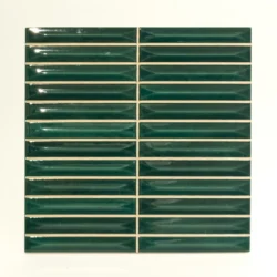 Płytka ścienna hiszpańska, kit kat, zielona Vilar Albaro Nikaia Nairobi Green błyszcząca 20x20
