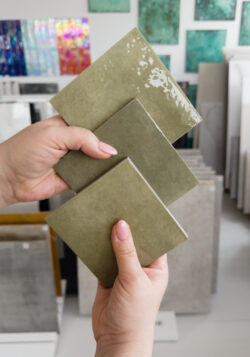 Płytki do kuchni na ścianę zielone Harmony SAMIRA SAGE LT 10,7X10,7