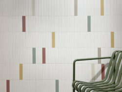Płytki lamele białe ścienne Harmony RAINBOW White 5x25