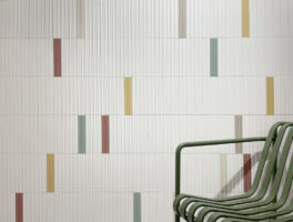 Płytki lamele białe ścienne Peronda Harmony RAINBOW White 5x25