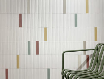 Płytki lamele białe ścienne Peronda Harmony RAINBOW White 5x25