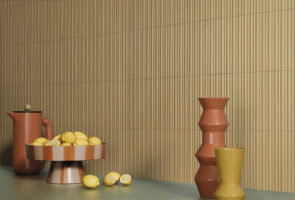 Płytki lamele żółte ścienne 3d Harmony RAINBOW Gold 5x25