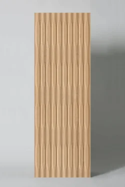 Płytki ryflowane z efektem drewna Peronda Kaizen Honey Decor SP/33,3X100X0,98/R. Ceramiczne kafelki ścienne z trójwymiarową, matową powierzchnią.