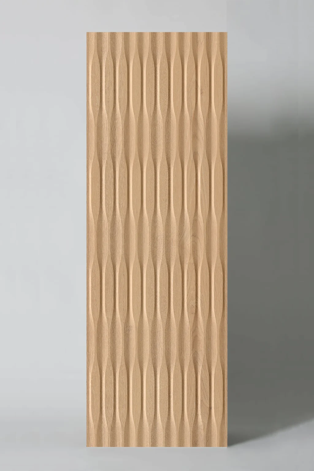 Płytki ryflowane z efektem drewna Peronda Kaizen Honey Decor SP/33,3X100X0,98/R. Ceramiczne kafelki ścienne z trójwymiarową, matową powierzchnią.