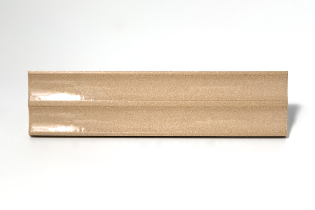 Płytki trójwymiarowe 3d, lamele, włoskie, ścienne beżowe Marca Corona Miniature Rima Mandorla 6X24 K052