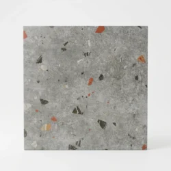 Płytka gresowa, lastryko z kolorowymi kamykami, matowa, szara, rektyfikowana - Bestile BLESLE SILVER 60x60 REC. G.1 BT