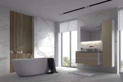 Aranżacja łazienki z marmurem - Museum PRALINE GOLD NT 60x120