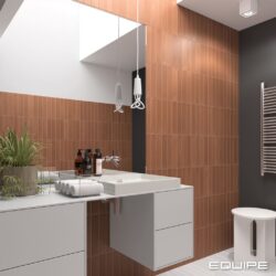 Brązowe płytki łazienkowe Equipe WADI TERRA 6x30