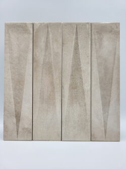 Brązowe płytki ścienne - Harmony BARI BROWN DECOR 6x24,6 cm. kafelki dekoracyjne z powierzchnią 3D i śladami przetarcia.