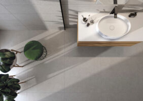 Cifre Borneo Pearl 120x120 mate duże kafle do łazienki imitacja kamienia szare