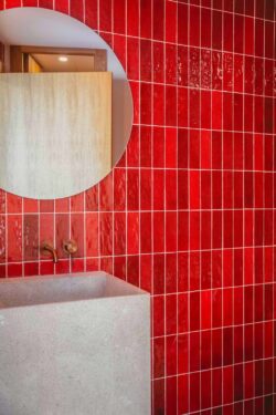 Czerwone płytki do łazienki Harmony RIAD RED 6,5X20