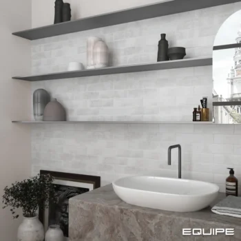 Equipe Argile Ice 6x24,6 cm płytki szare matowe cegiełki ściana