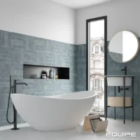 EQUIPE Argile Sky 6X24,6 błękitne kafelki cegiełki do łazienki