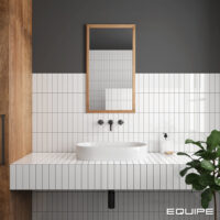 EQUIPE Costa Nova White Gloss 5x20 kafelki białe błyszczące łazienka