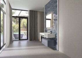 Gres łazienka imitacja kamienia jasnoszary Cifre Borneo White 60x120