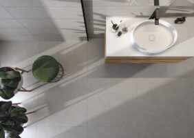 Gres podłogowy imitacja kamienia szary Cifre Borneo Pearl 60x120 Mate