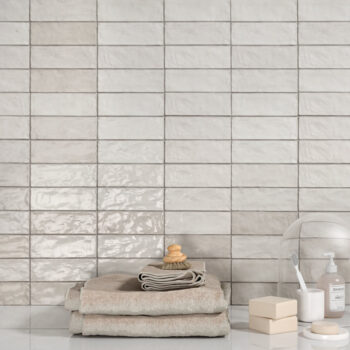 Harmony RIAD WHITE 6.5x20cm Płytki do łazienki, białe w połysku