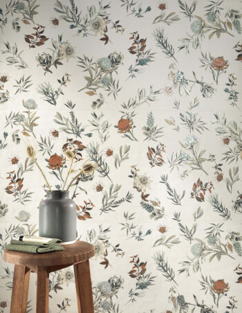 Kafelki łazienkowe w kwiaty Marca Corona Mirabilia Clorofilla 50x120