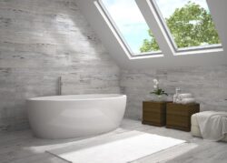 Łazienka płytki drewnopodobne białe - ABSOLUT KERAMIKA PALAU white 15x90cm. Płytki imitujące drewno na podłogę lub ścianę od hiszpańskiego producenta Absolut Keramika.