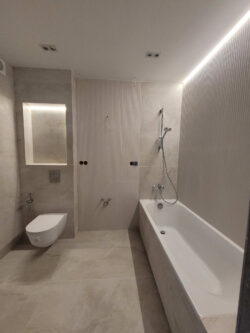 Łazienka w płytkach 3D - Harmony Mare Sand Decor 32x90