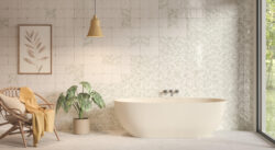 Łazienka z motywem roślinnym Harmony Mayolica Bloom 15x15