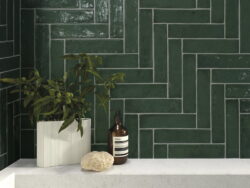 Zielone płytki do łazienki - Harmony SUNSET GREEN 6x25