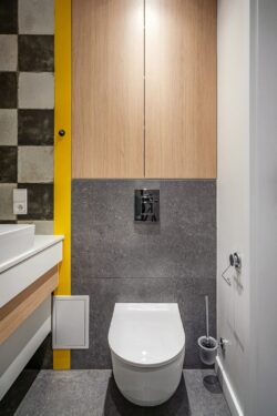 Peronda Fs DAMERO-N 45x45 - Kafelki na ścianę do łazienki ze wzorem w biało-czarną szachownicę