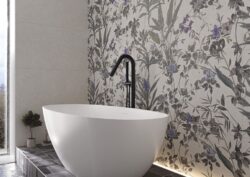 Płytka gres łazienka imitacja kamienia jasnoszara Cifre Borneo White 60x120