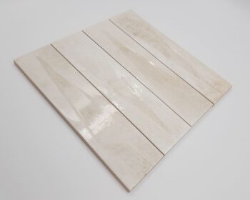 Płytki beżowe ścienne, dekor - Harmony Bari Sand Decor 6x24,6 cm. Płytki w małym formacie z błyszczącą, przetartą powierzchnią 3D.