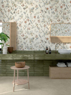 Płytki cegiełki zielone do łazienki ściana Marca Corona Multiforme Giada 7,5x30