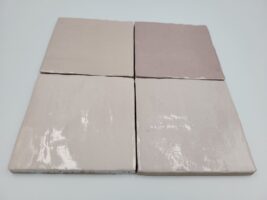 Płytki ceramiczne różowe - Harmony RIAD PINK 10x10 cm. Kafelki w połysku w różnych odcieniach różu na ścianę.