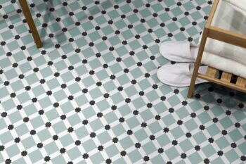 Płytki do łazienki, podłoga - Keros Barcelona Night. Matowe kafelki mozaikowe od hiszpańskiego producenta Keros Ceramica.