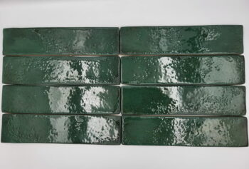 Płytki do łazienki zielone - Peronda Harmony SUNSET GREEN 6x25 cm. Błyszczące kafelki ceramiczne z efektem mokrej ściany.