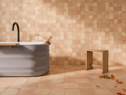 Płytki gres gliniane łazienka Harmony Afra Clay 10,7x10,7 cm