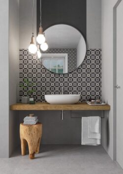 Płytki gresowe patchwork łazienka Gayafores Nautic Black 33,15x33,15