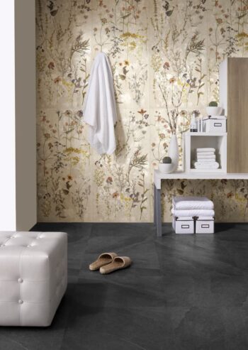 Płytki łazienkowe, dekor, kwiaty - Savoia Natura Prato Caldo 60x120cm. Włoskie kafle dekoracyjne, ścienne,