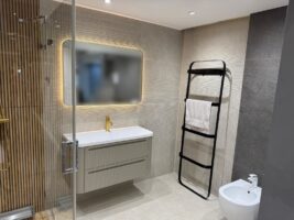 Płytki matowe do łazienki Impronta Limestone Beige Riga 60X120