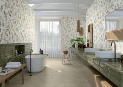 Płytki w kwiaty do łazienki Marca Corona Mirabilia Clorofilla 50x120