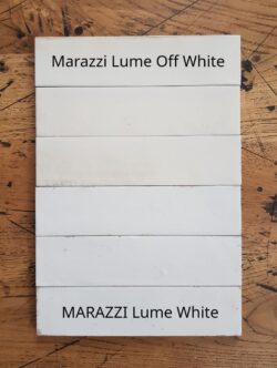Lume Marazzi White off, Lume Marazzi White - porównanie dwóch białych odcieni.
