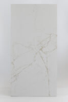 Museum DUAL WHITE NT/60X120/R - Płytki imitujące marmur ze złotem do łazienki