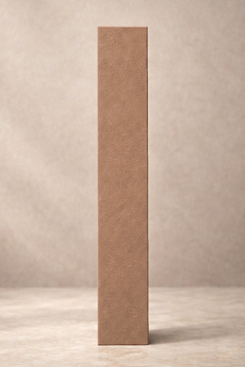 Długie cegiełki, jasny brąz, ciepła terakota na podłogę i ścianę - MARCA CORONA Longarine Calcecreta Terracotta 7,5X60 J848