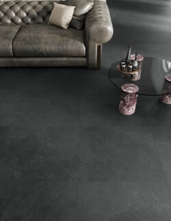 Gres 60x60 imitujący łupek antracyt na podłogę Caesar Slab2 Dark