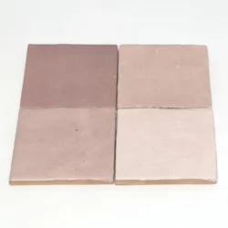 Płytki ścienne różowe mat 10x10 Harmony Sahn Pink. Kwadratowe płytki z efektem handmade.