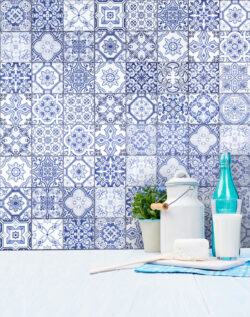Fabresa Aragon Blue Decor Mix 20x20 Mate płytki patchworkowe ścienne