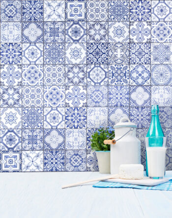 Fabresa Aragon Blue Decor Mix 20x20 Mate płytki patchworkowe ścienne