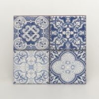 Fabresa Aragon Blue Decor Mix 20x20 Mate płytki patchworkowe niebieskie