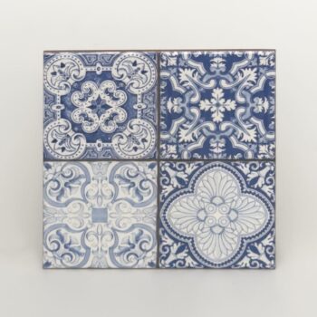 Fabresa Aragon Blue Decor Mix 20x20 Mate płytki patchworkowe niebieskie