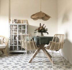 Płytki patchworkowe na podłogę - Harmony Havana White Flower 22,3x22,3cm