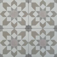 Płytki we wzory do kuchni - Peronda Harmony Doha Taupe Flower SP 22,3x22,3cm. Kwadratowe płytki patchworkowe na podłogę i ścianę.